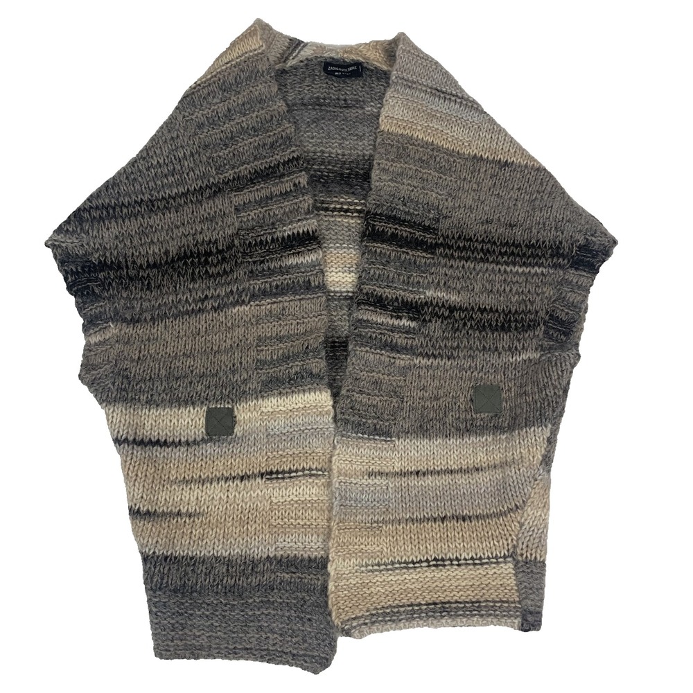 Zadig & Voltaire Pagli Pa Boho Open Shrug Oversize Mohair Blend Cardigan